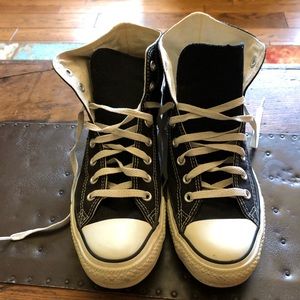 Size 10 Black Converse Chuck Taylor High Top Shoes